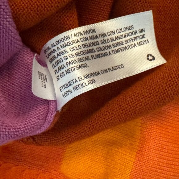 Isaac Mizrahi x Target Color Block Cotton & Rayon Sweater, Multi-Color, XL - Picture 14 of 15